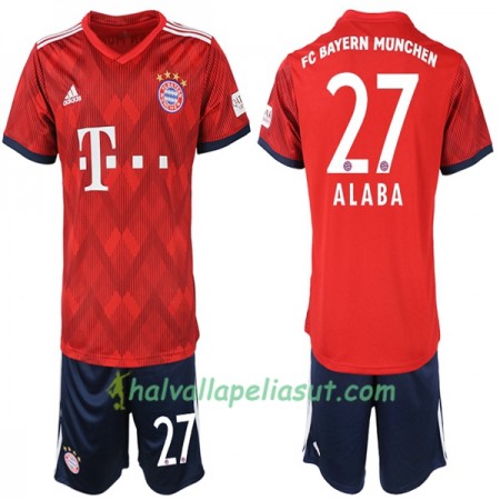 Jalkapallo Pelipaidat FC Bayern München Alaba 27 Lasten Kotipaita 2018-2019 Lyhythihainen